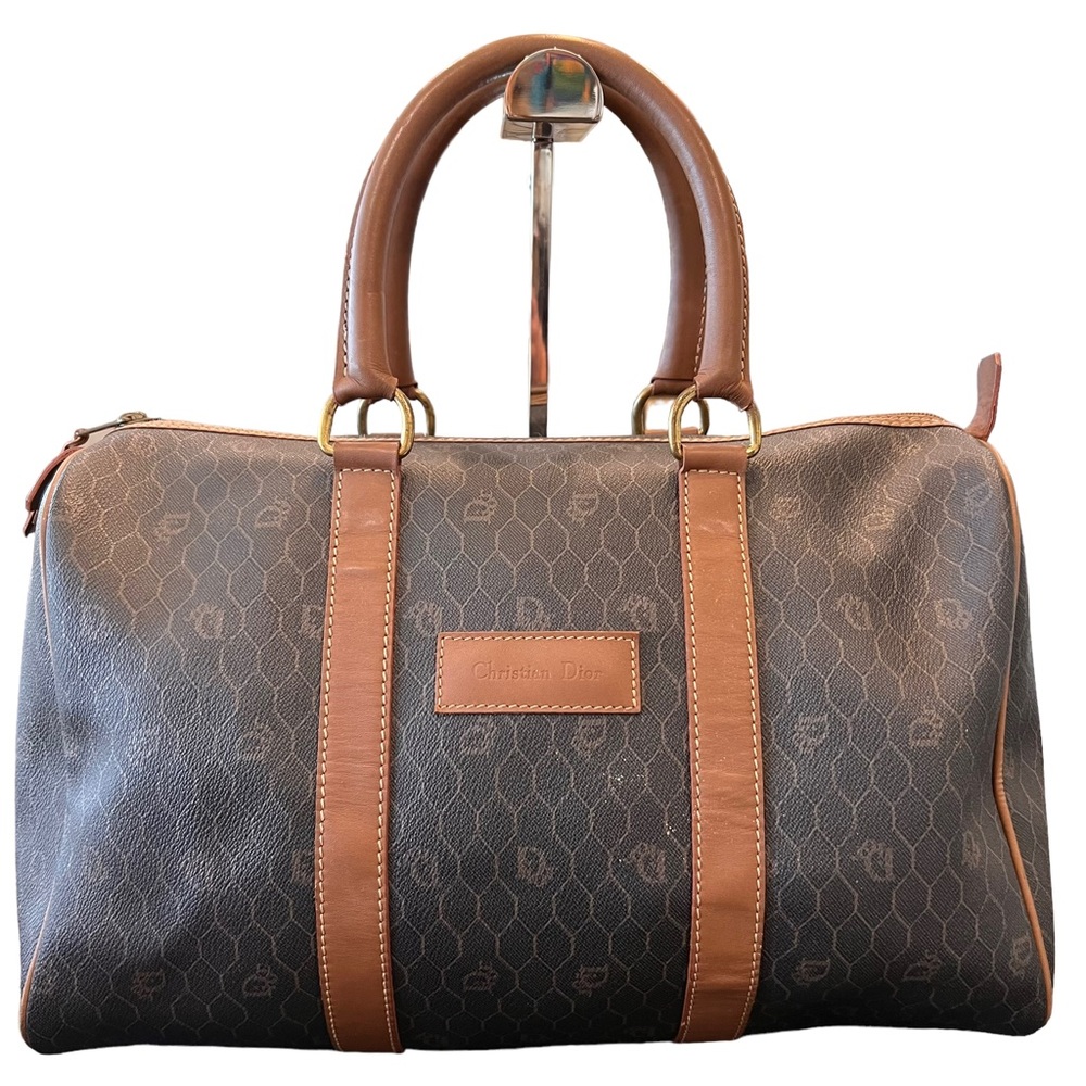 Christian Dior Vintage Honeycomb Boston Bag